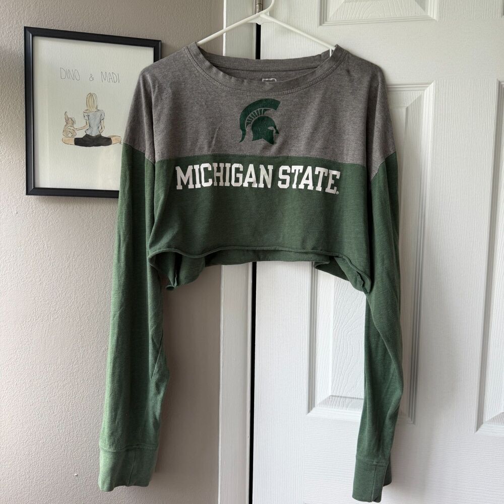 Cropped Michigan State Long Sleeve